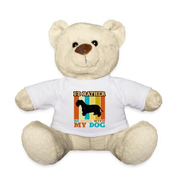 Cesky Terrier Hundeliebhaber Silhouette Vintage Sonnenuntergang - Teddy - Weiß - Vorne