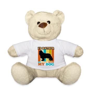Cavalier King Charles Spaniel Silhouette de chien - Nounours - blanc - Devant