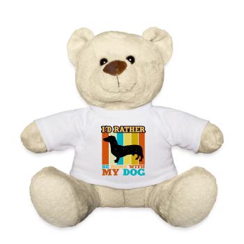 Dachsund Hundeliebhaber Silhouette Vintage Sunset - Teddy - Weiß - Vorne