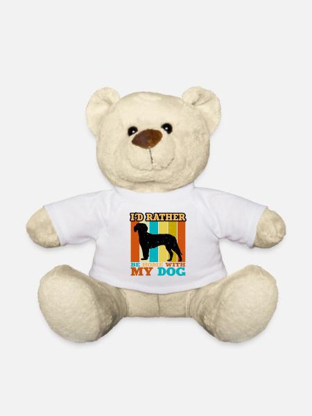 Deutsche Bracke Hundeliebe Silhouette Vintage Sunset - Teddy - Weiß