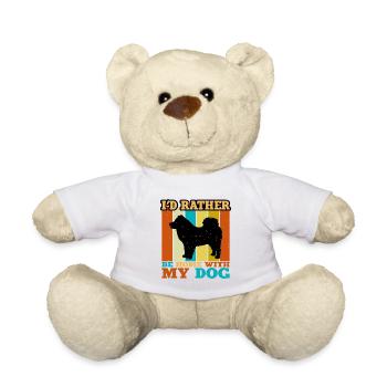 Eurasier Dog Lover Silhouette Vintage Sunset - Nounours - blanc - Devant