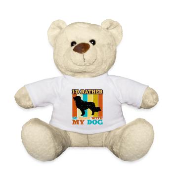 Kooikerhondje Hundeliebhaber Silhouette Vintage Sonnenuntergang - Teddy - Weiß - Vorne