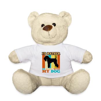 Kerry Blue Terrier Dog Silhouette Retro Sunset - Nounours - blanc - Devant