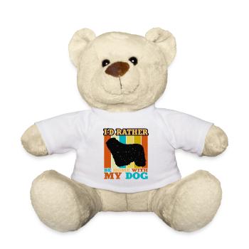 Komondor Dog Lover Silhouette Vintage Sunset - Nounours - blanc - Devant