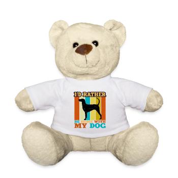 Kerry Beagle Dog Lover Silhouette Vintage Sunset - Nounours - blanc - Devant