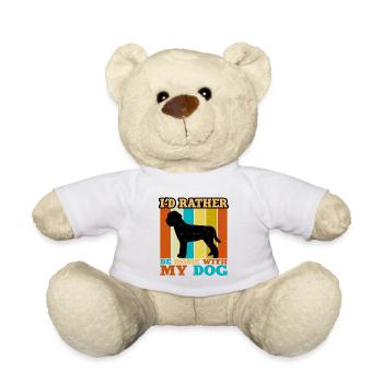 Lagotto Romagnolo Dog Love Silhouette Retro Sunset - Teddy Bear - white - Front
