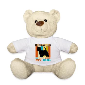 Westie Hundeliebhaber Silhouette Vintage Sonnenuntergang - Teddy - Weiß - Vorne