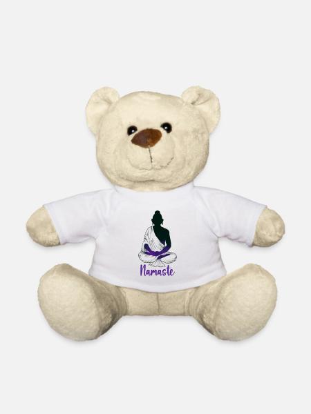 Bouddha yoga zen art - Nounours - blanc