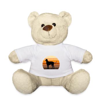 Billy Dog Silhouette Vintage Sunset pour les amoureux des chiens - Nounours - blanc - Devant