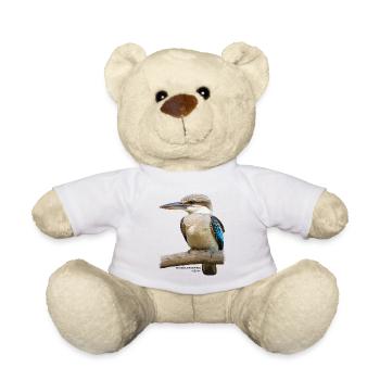 Kookaburra Bird Australia - Teddy Bear - white - Front