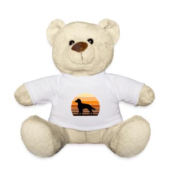 Britanny Dog Lover Silhouette Vintage Sunset - Nounours - blanc - Devant