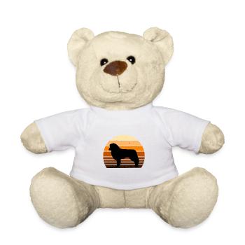 English Shepherd Dog Lover Silhouette Retro Sunset - Teddy Bear - white - Front