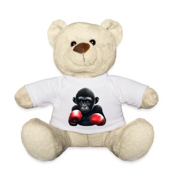 Boxer Monkey - Teddy Bear - white - Front
