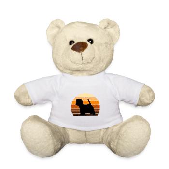Westie Hundeliebhaber Silhouette Vintage Sonnenuntergang - Teddy - Weiß - Vorne