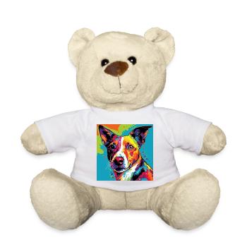 Jack Russel Terrier Pop Art - Teddy - Weiß - Vorne