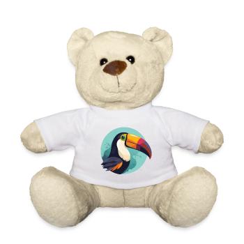 Toucan avec arrière-plan - Nounours - blanc - Devant