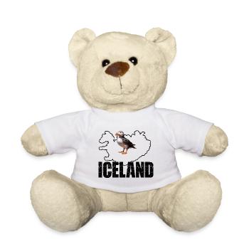 PUFFIN IN ICELAND - Teddy Bear - white - Front