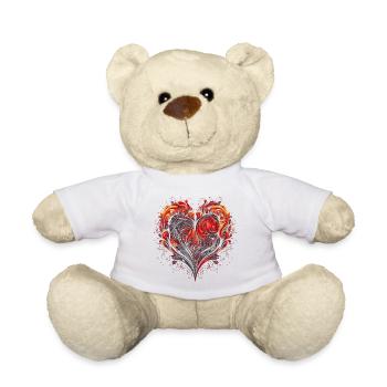 Herz (Liebe), dynamisch by MEER DER IDEEN - Teddy - Weiß - Vorne