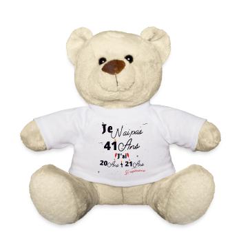 Je n'Ai Pas 41 Ans Cadeau d'anniversaire - Nounours - blanc - Devant