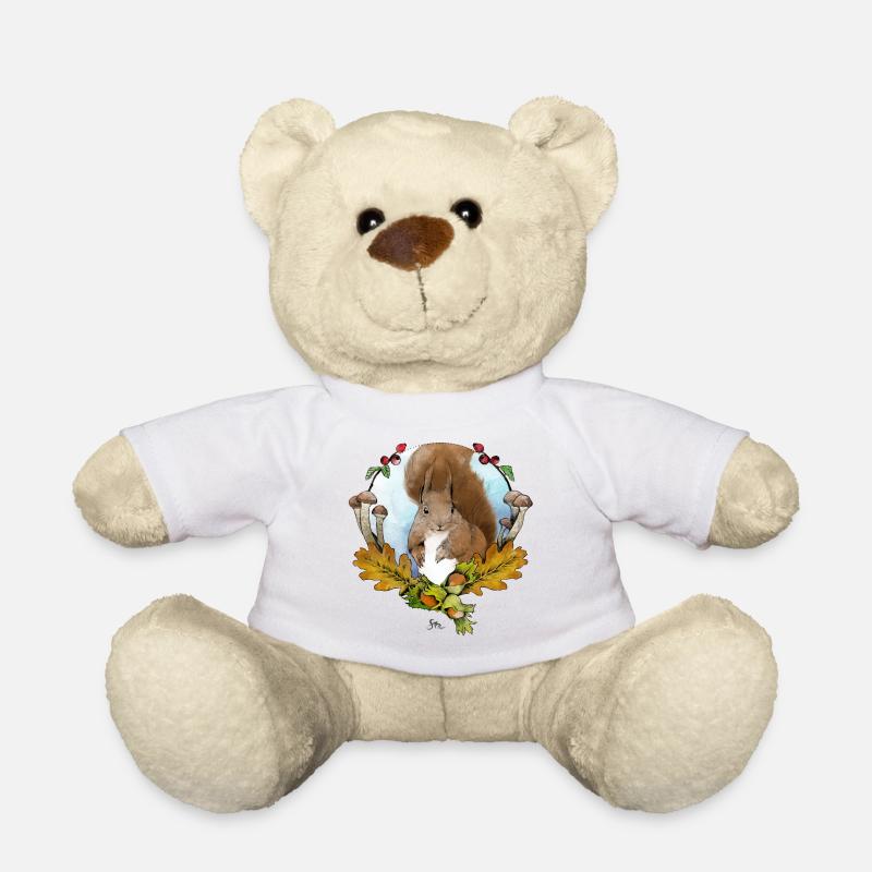 Eichhörnchen im Herbst - Teddy - Weiß