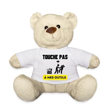 touche pas à mes outils - Nounours - blanc - Devant