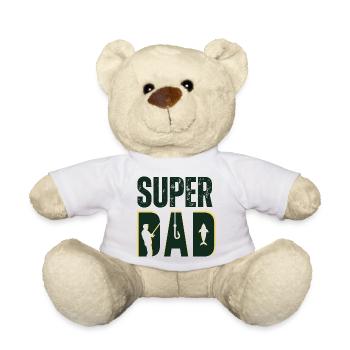 Super Dad - Design Pêche Passion - Nounours - blanc - Devant