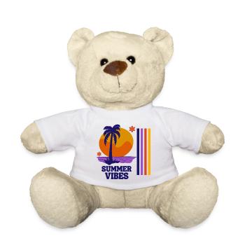 summer holidays, holidays, holidays by the sea - Teddy Bear - white - Front