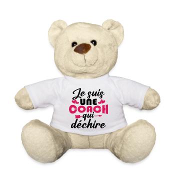 Je suis une coach qui déchire - Nounours - blanc - Devant