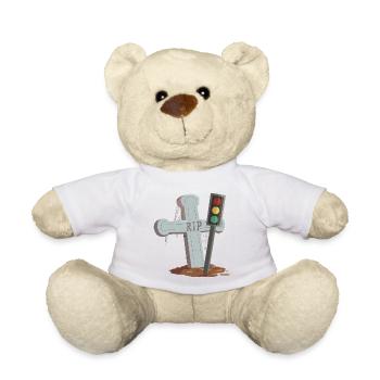 Ampel Ruhe in Frieden RIP - Teddy - Weiß - Vorne