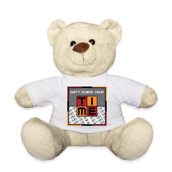 Ne perdez pas votre temps - Nounours - blanc - Devant