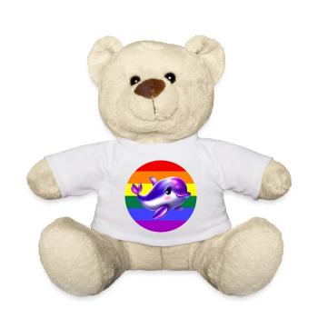 Dolphin LGBT Pride - Nounours - blanc - Devant