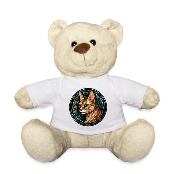 Chausie Cat Breed Aquarelle Verre - Nounours - blanc - Devant