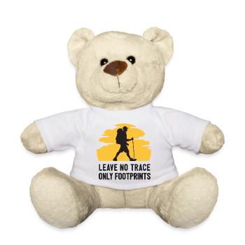 Hiking - Leave No Trace, Only Footprints - Teddy Bear - white - Front