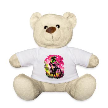 Passion pour le vélo - Nounours - blanc - Devant
