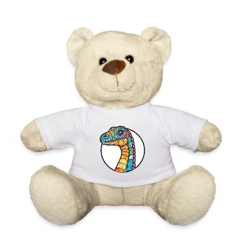 Dinosaurier Bunte Aquarell-Tierillustration - Teddy - Weiß - Vorne