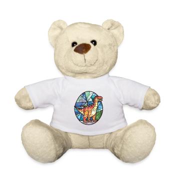 Dinosaurier Bunte Aquarell-Tierillustration - Teddy - Weiß - Vorne