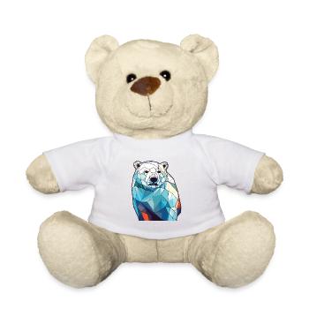 Polar Bear Colorful Watercolor Animal Illustration - Teddy Bear - white - Front