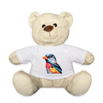 Finch Aquarelle colorée Animal Animal Illustration - Nounours - blanc - Devant