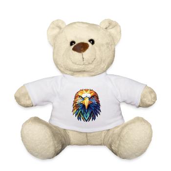 Eagle Colorful Watercolor Animal Pet Illustration - Teddy Bear - white - Front