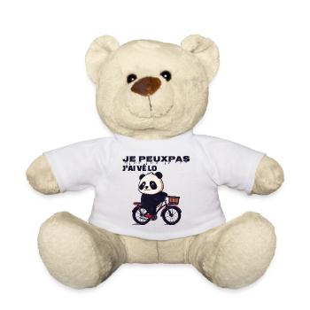 J'Peux Pas J'Ai Vélo - Nounours - blanc - Devant