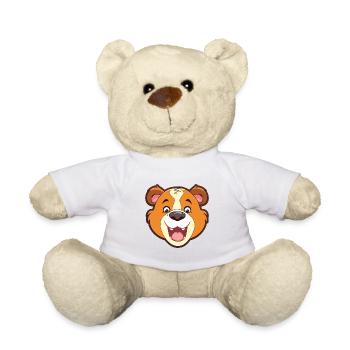 Bear Funny Cartoon Kawaii Watercolor Illustration - Teddy Bear - white - Front