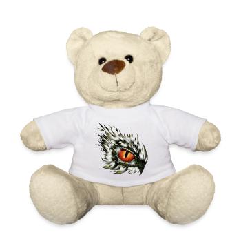 magisches Auge eines Drachen im Tattoo Stil - Teddy - Weiß - Vorne