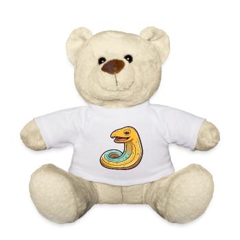 Murène Dessin animé Kawaii Aquarelle Illustration - Nounours - blanc - Devant