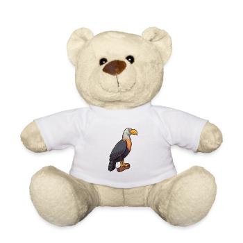 Condor Cartoon Kawaii Aquarelle Illustration - Nounours - blanc - Devant