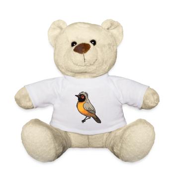 Bulbul Cartoon Kawaii Aquarelle Illustration - Nounours - blanc - Devant