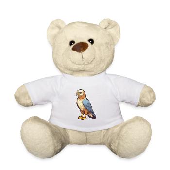 Buzzard Cartoon Kawaii Aquarelle Illustration - Nounours - blanc - Devant