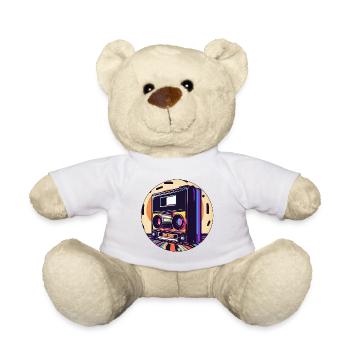 Radio / Analogique / Musique / Fréquence / Haut-parleurs - Nounours - blanc - Devant