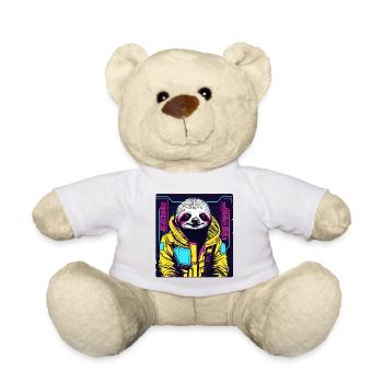 Sloth Astronaut / Animal / Serene / Tree / Zoo - Teddy Bear - white - Front