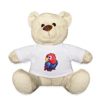 Rosella Cartoon Kawaii Aquarelle Illustration - Nounours - blanc - Devant