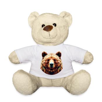 Polygon-Braunbär bär braunbär im polygon geometri - Teddy - Weiß - Vorne